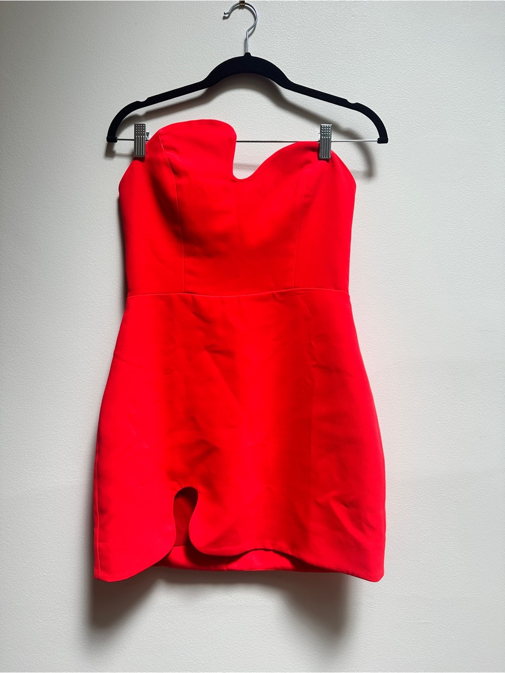 Amanda Uprichard - Red Strapless Puzzle Mini Dress